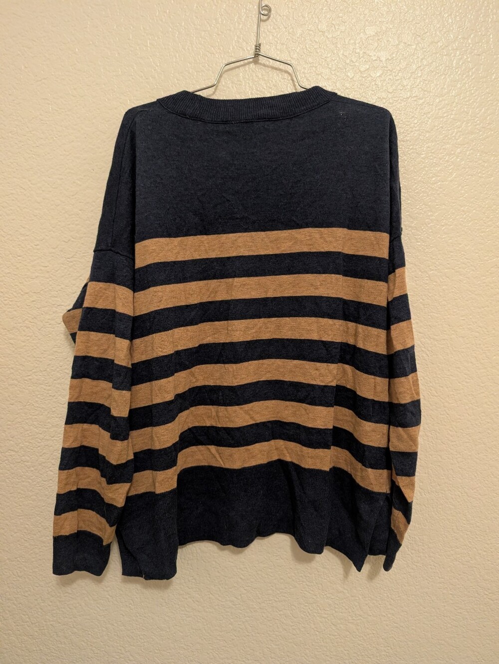 Madewell Striped Crewneck Sweater Linen Blend Medium - Picture 4 of 4